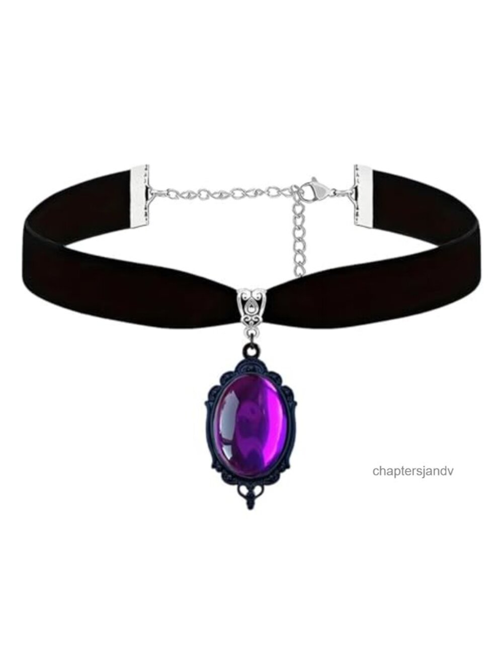 Gothic Crystal Cameo Velvet Choker Necklace Victorian Collar